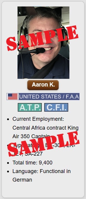 Sample Pilot Listing